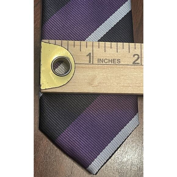 Aldo Purple Black Gray 100% Polyester Men’s Neck Tie Made In China - Picture 4 of 9